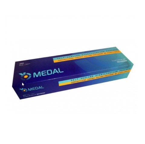 MEDAL 90 × 260 mm Torebki do sterylizacji samoprzylepne, 200 szt. MEDAL 90 × 260 mm Torebki do sterylizacji samoprzylepne, 200 szt.