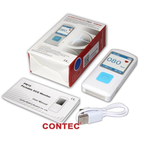 CONTEC PM10 Przenośny monitor EKG, z Bluetooth i aplikacją mobilną CONTEC PM10 Przenośny monitor EKG, z Bluetooth i aplikacją mobilną