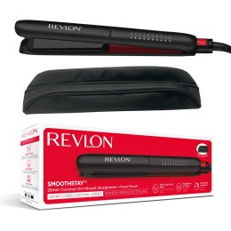 REVLON SmoothStay™ 25 mm RVST2211PE Prostownica do włosów 25 mm z dodatkiem odżywki z olejkiem kokosowym i etui