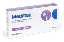 MEDIBAG 190 mm x 330 mm 200 szt. SAMOPRZYLEPNE TOREBKI DO STERYLIZACJI