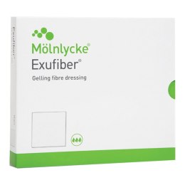 MOLNLYCKE Exufiber Ag 4,5x10cm /opk. 10 szt Żelujący opatrunek z włókien o szybkim działaniu przeciwbakteryjnym