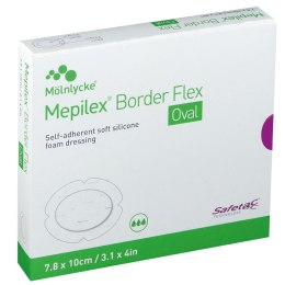 MOLNLYCKE Mepilex Border Flex Oval 7,8 x 10cm /opk. 5 szt Opatrunek piankowy do leczenia szerokiego zakresu ran