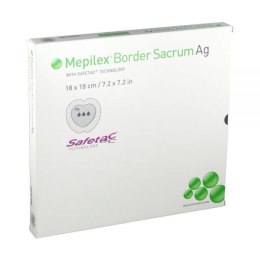 MOLNLYCKE Mepilex Border Sacrum Ag 18x18cm /opk. 5 szt Opatrunek do stosowania w okolicach kości krzyżowej