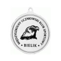 Medal srebrny- biegi - medal stalowy grawerowany laserem- RMI