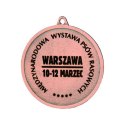 Medal stalowy brązowy- piłka siatkowa z grawerowaniem laserem- RMI