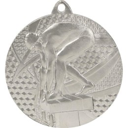 Medal srebrny- pływanie - medal stalowy