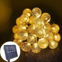 LAMPA SOLARNA OGRODOWA GIRLANDA ŁAŃCUCH SOLARNY 4,9M 40LED CIEPŁY BIAŁY