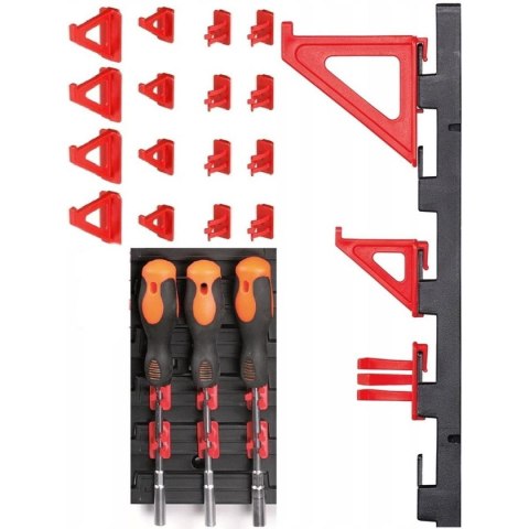 ZESTAW WIESZAKÓW UCHWYTÓW DO TABLICY WARSZTATOWEJ 16SZT KISTENBERG