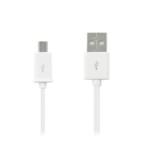 Kabel USB wtyk - wtyk microUSB biały