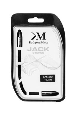 Kabel wtyk prosty - wtyk prosty jack 3.5 stereo 1.0m Kruger&Matz