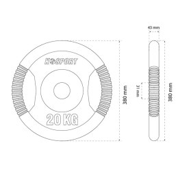 Obciążenie żeliwne krążek 20 kg O20