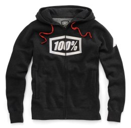 Bluza męska 100% SYNDICATE Hooded Zip Sweatshirt Black Heather White roz. M (WYPRZEDAŻ -50%)