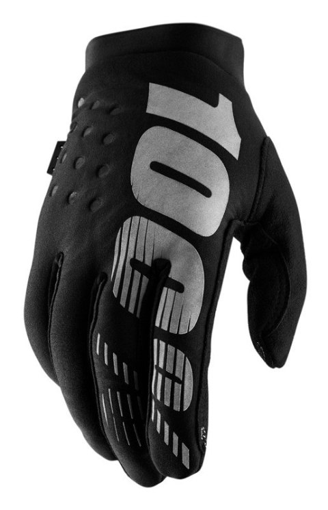 Rękawiczki 100% BRISKER Women's Glove black grey roz. L (długość dłoni 181-187 mm) (WYPRZEDAŻ -50%)