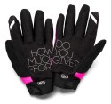 Rękawiczki 100% BRISKER Women's Glove neon pink black roz. L (długość dłoni 181-187 mm) (WYPRZEDAŻ -50%)