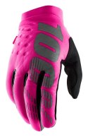 Rękawiczki 100% BRISKER Women's Glove neon pink black roz. M (długość dłoni 174-181 mm) (WYPRZEDAŻ -50%)