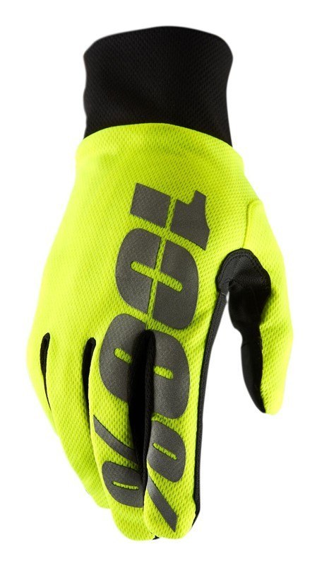 Rękawiczki 100% HYDROMATIC Waterproof Glove neon yellow roz. L (długość dłoni 193-200 mm) (WYPRZEDAŻ -50%)