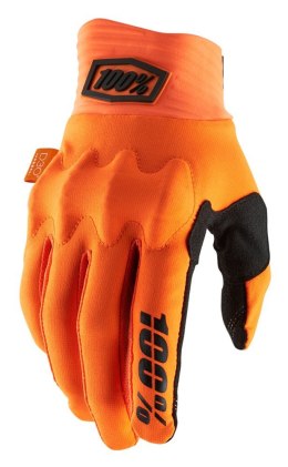 Rękawiczki 100% COGNITO Glove fluo orange black roz. M (długość dłoni 187-193 mm) (WYPRZEDAŻ -50%)