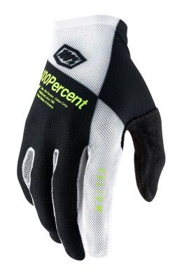 Rękawiczki 100% CELIUM Glove black white fluo yellow roz. L (długość dłoni 193-200 mm) (WYPRZEDAŻ -50%)