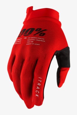 Rękawiczki 100% ITRACK Glove red roz. XXL (długość dłoni 209-216 mm) (WYPRZEDAŻ -50%)