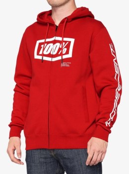 Bluza męska 100% SYNDICATE Hooded Zip Sweatshirt Chili Pepper roz. L (WYPRZEDAŻ -50%)