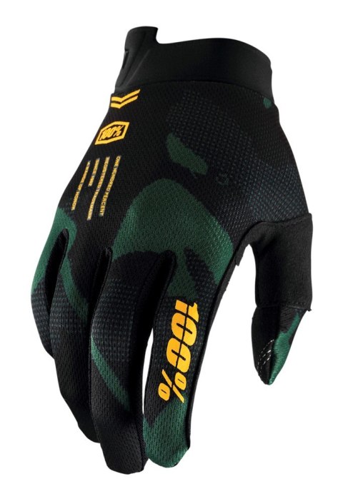 Rękawiczki 100% ITRACK Youth Glove sentinel black roz. M (długość dłoni 150-160 mm) (WYPRZEDAŻ -50%)