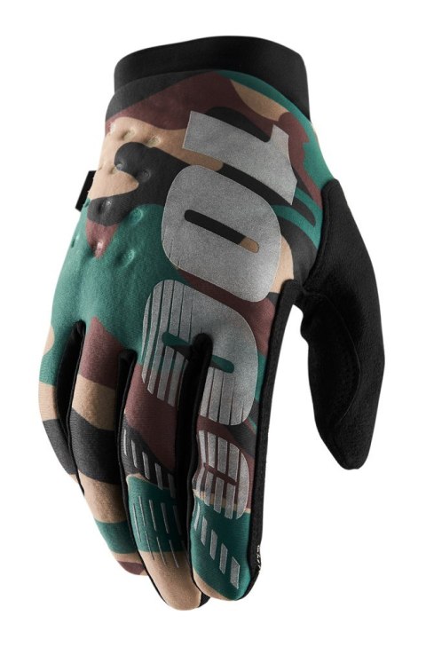 Rękawiczki 100% BRISKER Glove camo black roz. M (długość dłoni 187-193 mm) (WYPRZEDAŻ -50%)