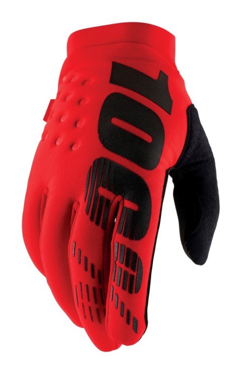 Rękawiczki 100% BRISKER Glove red roz. XL (długość dłoni 200-209 mm) (WYPRZEDAŻ -50%)