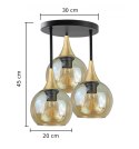 Lampa sufitowa 3xE27 CALLISTO BLACK/GOLD