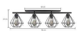 Lampa sufitowa 4xE27 FEBRIS BLACK