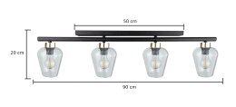 Lampa sufitowa 4xE27 FLOS BLACK/GOLD