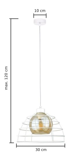 Lampa wisząca 1xE27 IDAGO NEW WHITE