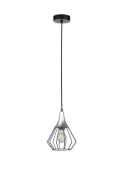 Lampa wisząca 1xE27 SELENE BLACK/SILVER