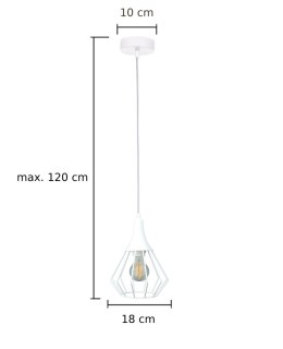 Lampa wisząca 1xE27 SELENE WHITE