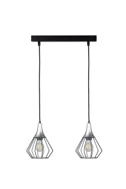 Lampa wisząca 2xE27 SELENE BLACK/SILVER