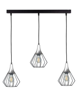 Lampa wisząca 3xE27 SELENE BLACK/SILVER