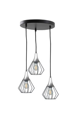 Lampa wisząca 3xE27 SELENE BLACK/SILVER