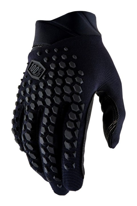 Rękawiczki 100% GEOMATIC Gloves Black/Charcoal - L (długość dłoni 193-200 mm) (WYPRZEDAŻ -50%)