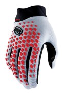 Rękawiczki 100% GEOMATIC Gloves Grey/Racer Red - L (długość dłoni 193-200 mm) (WYPRZEDAŻ -50%)