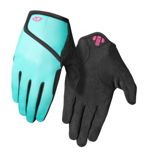 Rękawiczki juniorskie GIRO DND JR II długi palec screaming teal neon pink roz. XS (obwód dłoni do 142 mm / dł. dłoni do 155 mm) 