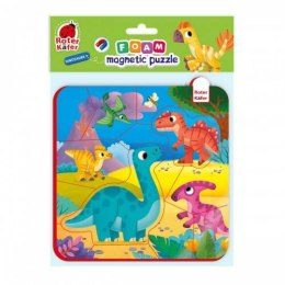 PIANKOWE PUZZLE MAGNETYCZNE DINOZAURY GRA EDUKACYJNA DLA DZIECI ROTER KAFER