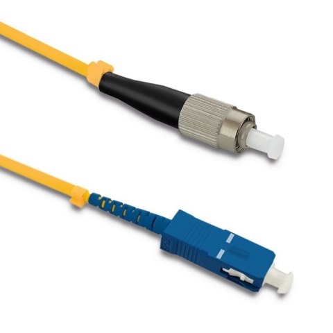 Qoltec Patchcord światłowodowy FC/UPC - SC/UPC | Singlemode | 9/125 | G652D | Simplex | 50m