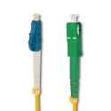 Qoltec Patchcord światłowodowy LC/UPC - SC/APC | Singlemode | 9/125 | G652D | Simplex | 25m