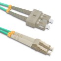 Qoltec Patchcord światłowodowy LC/UPC - SC/UPC | Multimode | 50/125 | OM4 | Duplex | 3m