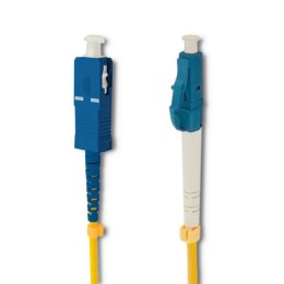 Qoltec Patchcord światłowodowy LC/UPC - SC/UPC | Singlemode | 9/125 | G652D | Simplex | 0.5m