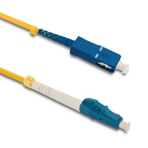 Qoltec Patchcord światłowodowy LC/UPC - SC/UPC | Singlemode | 9/125 | G652D | Simplex | 2m