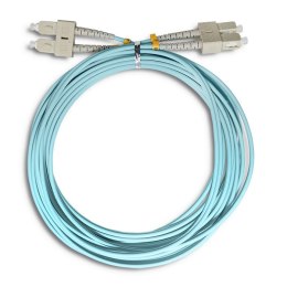 Qoltec Patchcord światłowodowy SC/UPC - SC/UPC | Multimode | 50/125 | OM4 | Duplex | 5m