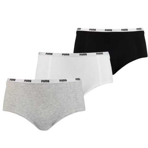 Majtki damskie Puma Mini Short 3 szare, białe, czarne 907591 01/5030060011 Majtki damskie Puma Mini Short 3 szare, białe, czarne 907591 01/5030060011