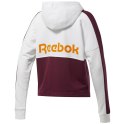 Bluza damska Reebok Te Linear Logo Ft bordowo-biała FU2203