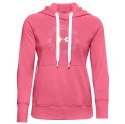 Bluza damska Under Armour Rival Fleece Metallic Hoodie różowa 1356323 668