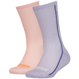 Skarpety dla dzieci Puma Mesh Sock 2 pary fioletowe, brzoskwiniowe 907628 02